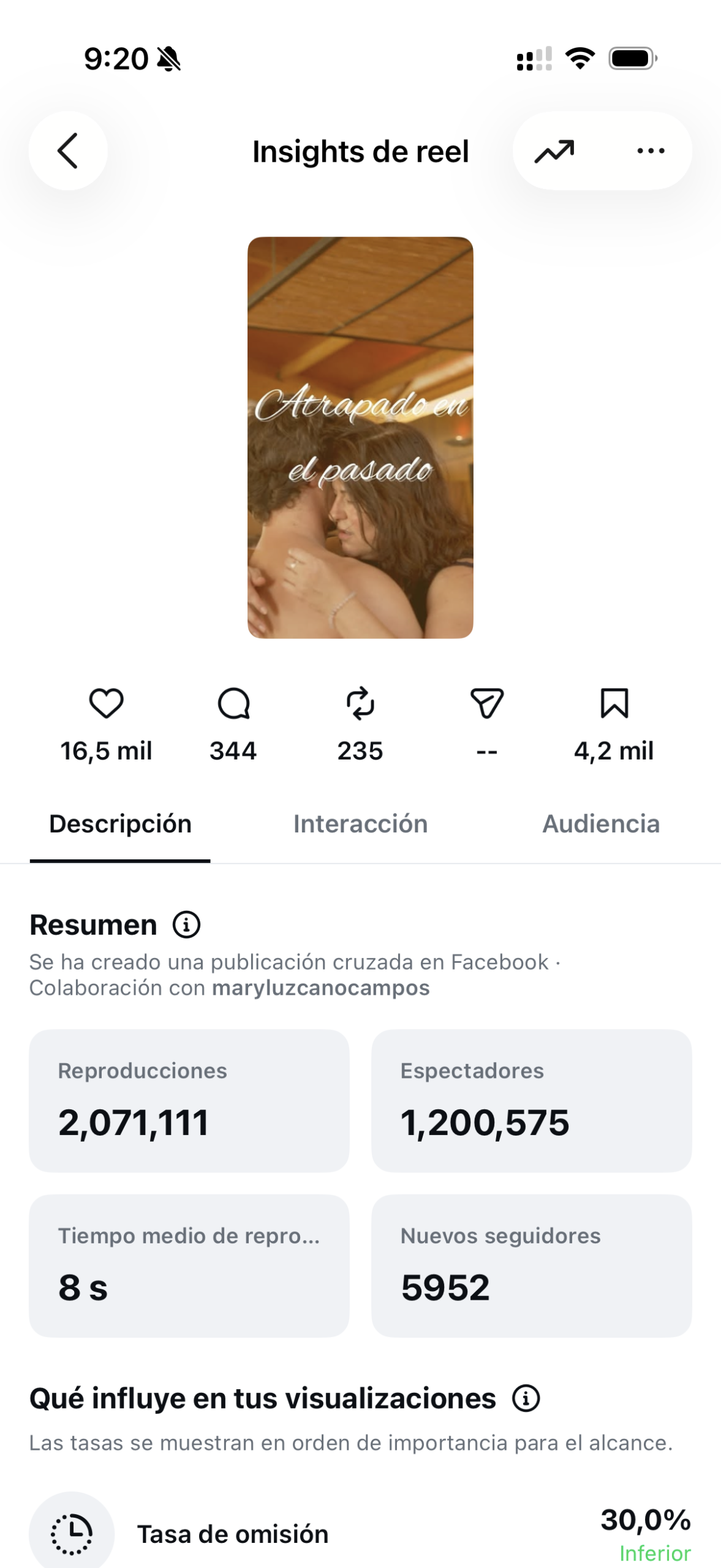 Estadísticas del reel viral de Mallorca Tantra Fest: más de 2 millones de reproducciones