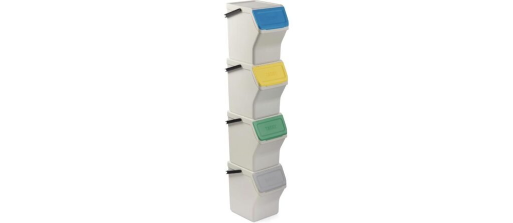 Set de 4 cubos de basura apilables Tatay para el hogar