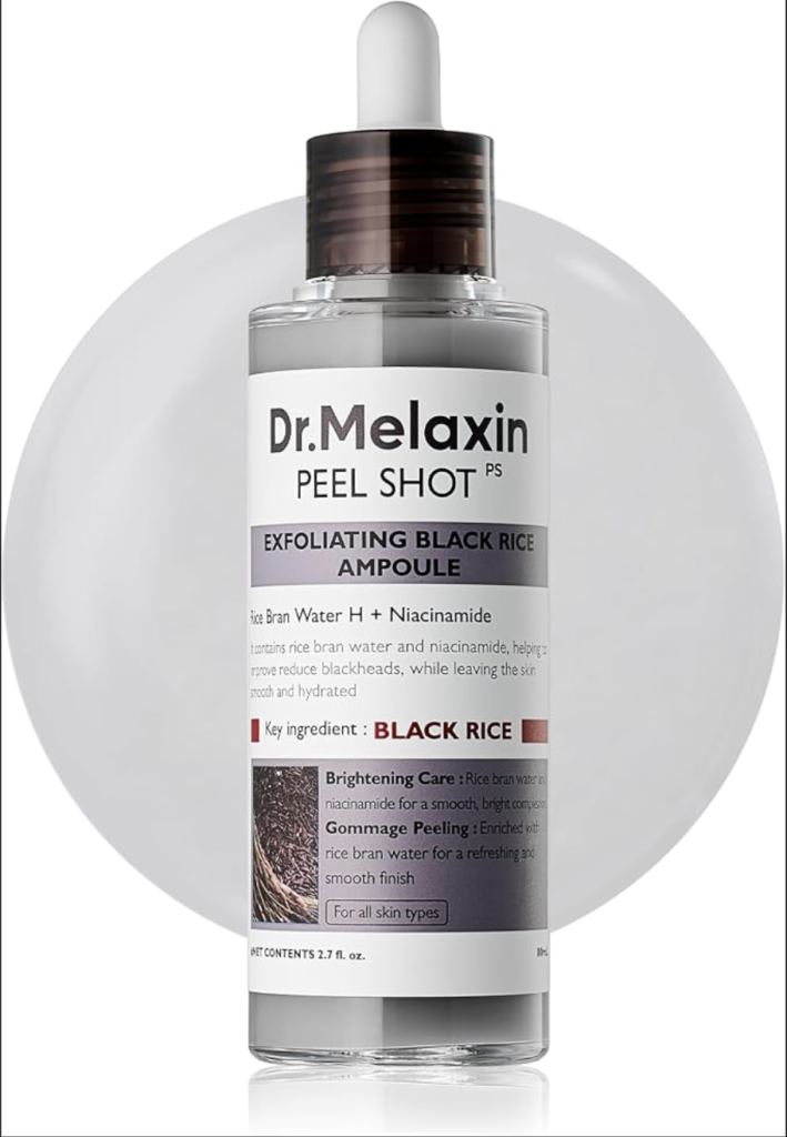 Dr.Melaxin Peel Shot exfoliante ampolla black rice